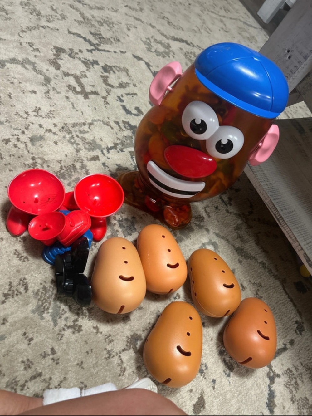 Hasbro Mr. Potato Head Set with Blue Hat, Pink Ears, Red Nose